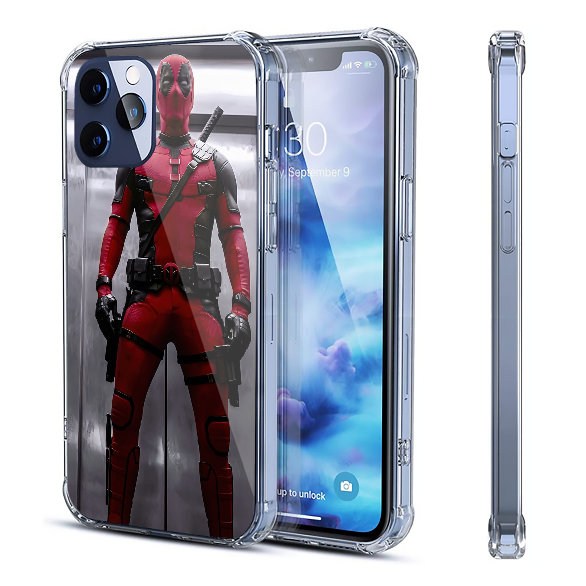 （画像用） Deadpool デッドプール 【iPhone 12シリーズ対応】透明スマホケース（クリアソフトケース）
